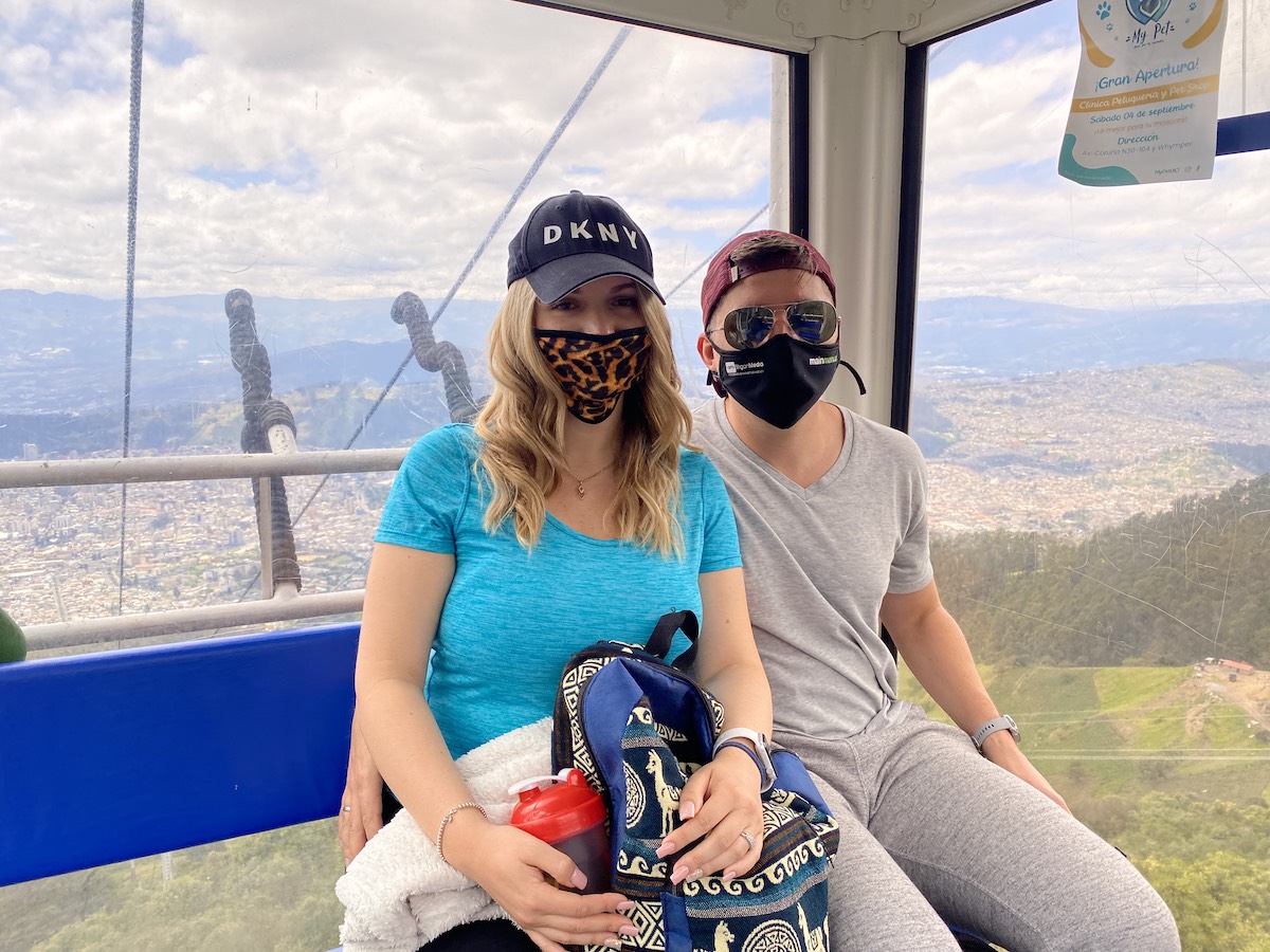 Using TelefériQo Cable car in Quito Ecuador