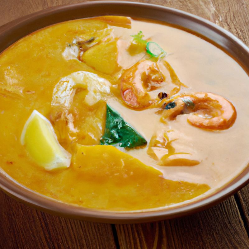 Locro de Camaron ecuadorianische Suppe mit Garnelen