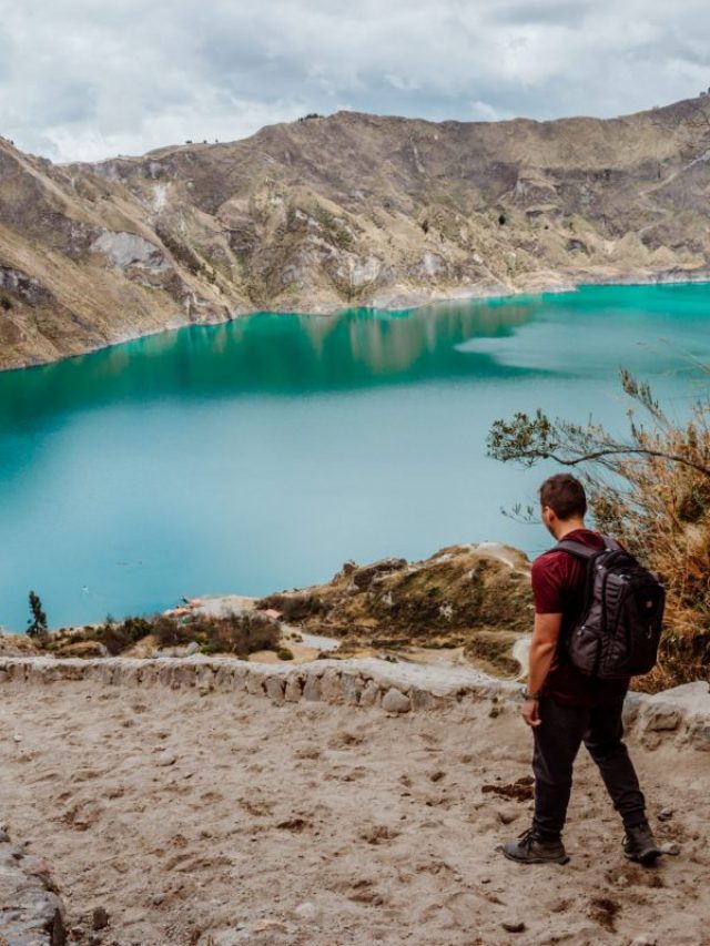 Den ganzen Weg zum Quilotoa-See hinunter