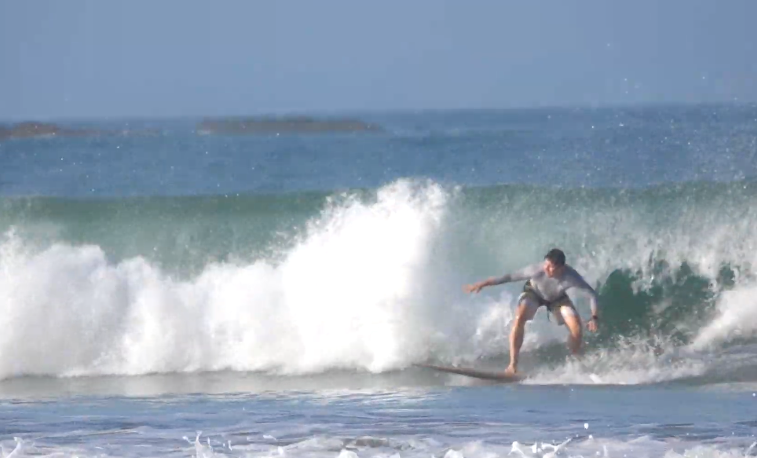 I am surfing in Manta, Ecuador